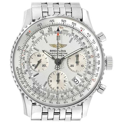 breitling silver watch|authentic breitling watches.